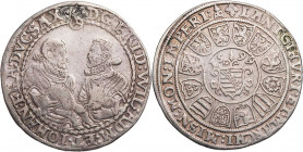 SACHSEN SACHSEN-WEIMAR, HERZOGTUM, AB 1741 SACHSEN-WEIMAR-EISENACH
Friedrich Wilhelm und Johann, 1573-1603. 1/2 Reichstaler 1599 Saalfeld Vs.: beider...