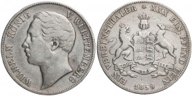 WÜRTTEMBERG WÜRTTEMBERG, HERZOGTUM, SEIT 1806 KÖNIGREICH
Wilhelm I., 1816-1864. Vereinstaler 1859 AKS 77; J. 83; Thun 439. s-ss