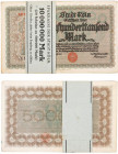 DEUTSCHLAND NOTGELD
Köln Lot Stadtsparkasse Köln. 500.000 Mark, Serie G, 1. August 1923, mit faksimilierter Unterschrift Adenauer. 20 Stück mit Origi...