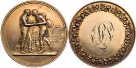 FREUNDSCHAFT, LIEBE, EHE HOCHZEIT
Frankreich Feuervergoldete Silbermedaille o. J. (1812, restituiert 1845/1846) v. Andrieu, bei Monnaie de Paris Vs.:...