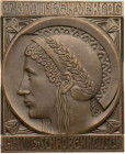 KUNSTMEDAILLEN 20. JAHRHUNDERT
Bosselt, Rudolf, 1871-1938. Einseitige Bronzeplakette o. J. (vor 1905) Auf den Medaillen-Verlag G. Hitl in Schrobenhau...