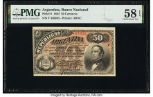 Argentina Banco Nacional 50 Centavos 1884 Pick 8 PMG Choice About Unc 58 EPQ. 

HID09801242017

© 2020 Heritage Auctions | All Rights Reserved