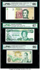 Argentina, Bahamas, Colombia Cook Islands & Guernsey Group Lot of 7 Examples PMG Gem Uncirculated 66 EPQ (3); Superb Gem Unc 67 EPQ (3); Choice Uncirc...