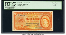 Bermuda Bermuda Government 5 Pounds 20.10.1952 Pick 21a PCGS Very Fine 35. 

HID09801242017

© 2020 Heritage Auctions | All Rights Reserved