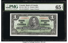 Canada Bank of Canada $1 2.1.1937 Pick 58d BC-21d PMG Gem Uncirculated 65 EPQ. 

HID09801242017

© 2020 Heritage Auctions | All Rights Reserved