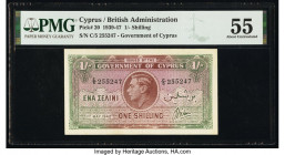 Cyprus Central Bank of Cyprus 1 Shilling 1.5.1942 Pick 20 PMG About Uncirculated 55. 

HID09801242017

© 2020 Heritage Auctions | All Rights Reserved