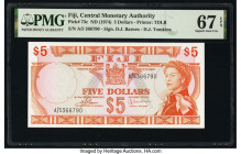 Fiji Central Monetary Authority 5 Dollars ND (1974) Pick 73c PMG Superb Gem Unc 67 EPQ. 

HID09801242017

© 2020 Heritage Auctions | All Rights Reserv...