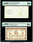 Greenland & Northern Ireland Group Lot of 4 Examples PMG Gem Uncirculated 66 EPQ (2); Choice Uncirculated 64 (2). Northern Ireland 331b- minor ink. 

...