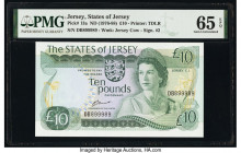 Jersey States of Jersey 10 Pounds ND (1976-88) Pick 13a PMG Gem Uncirculated 65 EPQ. 

HID09801242017

© 2020 Heritage Auctions | All Rights Reserved