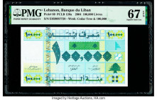 Lebanon Banque du Liban 100,000 Livres 2004 Pick 89 PMG Superb Gem Unc 67 EPQ. 

HID09801242017

© 2020 Heritage Auctions | All Rights Reserved