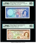 Macau Banco Nacional Ultramarino 10; 5 Patacas 8.4.1963; 18.11.1976 Pick 50a; 54a Two Examples PMG Gem Uncirculated 65 EPQ (2). 

HID09801242017

© 20...