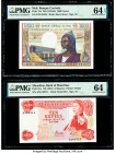 Mali Banque Centrale du Mali 1000 Francs ND (1970-84) Pick 13c PMG Choice Uncirculated 64 EPQ; Mauritius Bank of Mauritius 10 Rupees ND (1967) Pick 31...