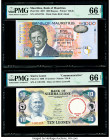 Mauritius Bank of Mauritius 1000 Rupees 2007 Pick 59c PMG Gem Uncirculated 66 EPQ; Sierra Leone Bank of Sierra Leone 10 Leones 1.7.1980 Pick 13 Commem...
