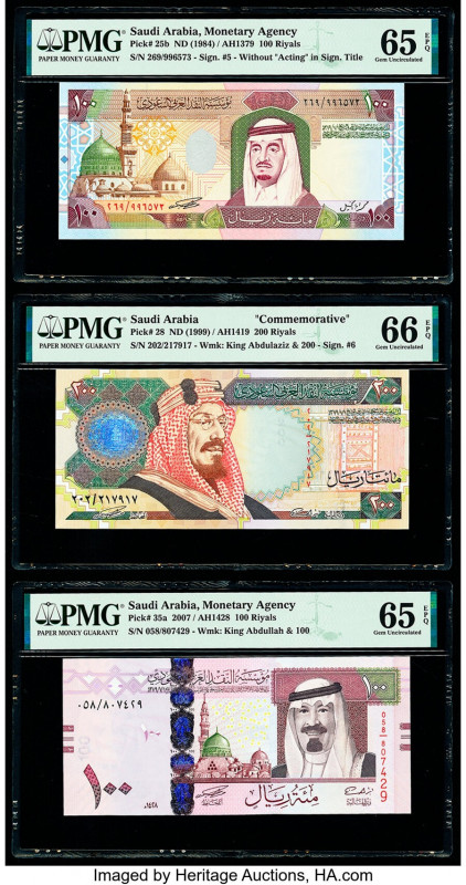 Saudi Arabia Saudi Arabian Monetary Agency 100 (2); 200 Riyals ND (1984); ND (19...