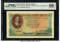 South Africa Reserve Bank 10 Rand ND (1962-65) Pick 106b PMG Gem Uncirculated 66 EPQ. 

HID09801242017

© 2020 Heritage Auctions | All Rights Reserved...