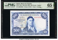 Spain Banco de Espana 500 Pesetas 22.7.1954 (ND 1958) Pick 148a PMG Gem Uncirculated 65 EPQ. 

HID09801242017

© 2020 Heritage Auctions | All Rights R...