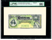 Venezuela Banco Caracas 20 Bolivares ND (ca. 1907) Pick S141p Proof PMG Gem Uncirculated 66 EPQ. 

HID09801242017

© 2020 Heritage Auctions | All Righ...
