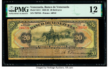 Venezuela Banco de Venezuela 20 Bolivares 1930-38 Pick S311 PMG Fine 12. 

HID09801242017

© 2020 Heritage Auctions | All Rights Reserved