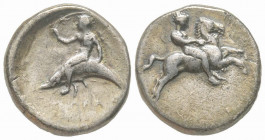 Calabria, Tarentum, Nomos, 380-345 BC, AG 7.47 g.
Ref: Vlasto 479 - Good VF