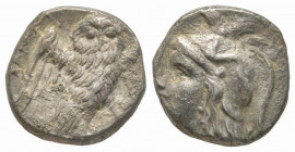 Calabria, Tarentum, Drachm, 332-281 BC, AG 3.07 g. 
Ref: Vlasto 1290 - Near VF