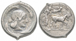 Sicily, Syracuse, Tétradrachme, 485-479 BC , AG 16.70 g.
Ref: Sear 923 - Near VF