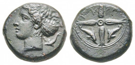 Sicily, Syracuse, Hemilitron, 357 BC, AE 3.92 g.
Ref: Sear 1186 - VF