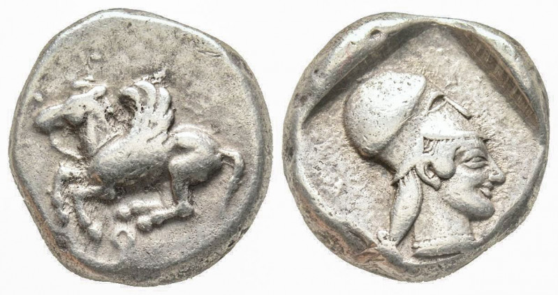 Corinthia, Corinth, Stater, 375-300 BC, AG 8.56 g.
Ref: Pegasi 52 - Near VF