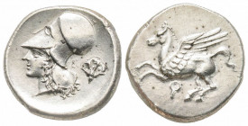 Corinthia, Corinth, Stater, 338-300 BC, AG 8.52 g.
Ref: Calciati 374. Almost Uncirculated