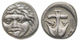 Thracia, Apollonia Pontika, Drachm, 425-375 BC, AG 2.9 g. 
Ref: SNG Stancomb 43 - Near EF
