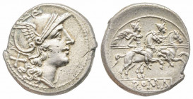 Roman Republic, anonymous, Denarius, Rome, 207 BC, AG 4.07 g.
Ref: Crawford 53/2, Sydenham 265 - EF