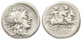 Roman Republic
Junius C. F., Rome, 149 BC, Denarius AG 3.81
Ref: Crawford 210/1 - Near VF