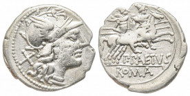 Roman Republic, P. Aelius Paetus, Rome, 138 BC, Denarius, AG 3.72 g.
Ref: Crawford 233/1 - Near VF