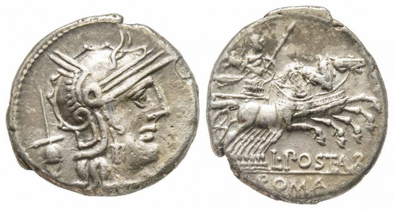 Roman Republic, L. Postumius Albinus, Rome, 131 BC, Denarius, AG 3.82 g. 
Ref: C...
