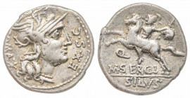 Roman Republic, M. Sergius Silus, Rome, 116-115 BC, Denarius, AG 3.74 g.
Ref: Crawford 286/1, Sydenham 534 - Near VF