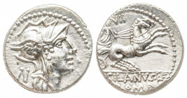 Roman Republic, D. Iunius Silanus L.f., Rome, 91 BC, Denarius, AG 4.00 g. 
Ref: Crawford 337/3, Sydenham 646 - Near EF