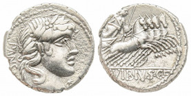 Roman Republic, C. Vibius C.f. Pansa, Rome, 90 BC, Denarius, AG 3.84 g. Ref: Crawford 342/5 - Near EF