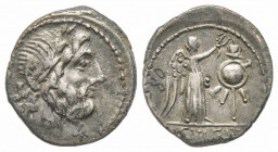 Roman Republic, Cn. Lentulus Clodianus, Rome, 88 BC, Quinarius, AG 2.00 g.
Ref: Crawford 345/2, Sydenham 703 - Near VF