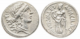 Roman Republic, Man. Acilius Glabrio, Rome, 49 BC, Denarius, AG 3.59 g. 
Ref: Crawford 442/1a, BMCRR 3944, RSC Acilia 8 - Near EF