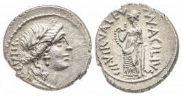 Roman Republic, Man. Acilius Glabrio, Rome, 49 BC, Denarius, AG 4.00 g. 
Ref: Crawford 442/1a, BMCRR 3944, RSC Acilia 8 - VF
