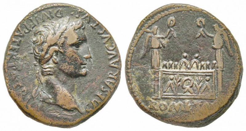 Augustus 27 BC- 14 AD, As, Lugdunum, 10-7 BC, AE 11.20 g. 
Ref: RIC 230; C. 300 ...