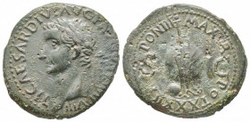 Tiberius 14 - 37, As, Rome, AD 36-37, AE 10.99 g. 
Ref: RIC 64 ,C. 14 - Near VF