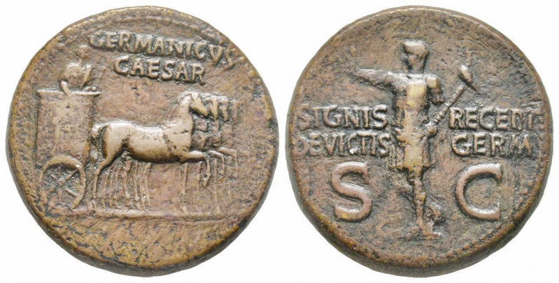 Germanicus, Dupondius, Roma, AD 37-41, AE 16.80 g. 
Ref: RIC 57 (Gaius), C 7 - N...
