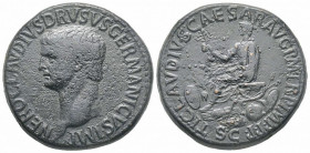 Nero Claudius Drusus, Sestertius, Rome, AD 42-43, AE 28.22 g. 
Ref: RIC 109 (Claudius) - Near VF