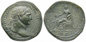 Traianus 98-117 , Sestertius, Rome, AD 103-111, AE 29.80 g. 
Ref: RIC 515, C. 485 - Good VF, Pleasant green patina