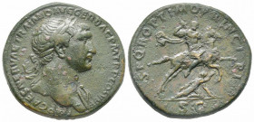 Traianus 98-117 , Sestertius, Rome, AD 107-110, AE 25.31 g. 
Ref: RIC 543, C. 508 - Near VF