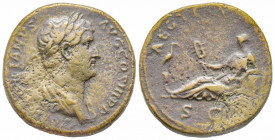 Hadrian 117-138, Sestertius, Rome, AD 134-138, AE 23.00 g. 
Ref: RIC 838, C 112 - Fine, Rare