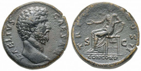 Aelius Caesar, Sestertius, Rome, AD 137, AE 27.90 g 
Ref: RIC 1057 (Hadrian), C. 9 - Good VF, Beautiful portrait and black patina