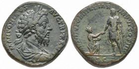 Marcus Aurelius 161 - 180, Sestertius, Rome, AD 172-173, AE 27.4 g. 
Ref: RIC 1080, C. 538 - VF, Rare