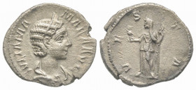 Julia Mamaea, Denarius, Rome, AD 226, AG 2.88 g. 
Ref: RIC 360 (Severus Alexander) - VF