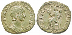 Julia Mamaea, Sesterius, Rome, AD 230, AE 18.75 g.
Ref: RIC 679, C. 26 - Near EF